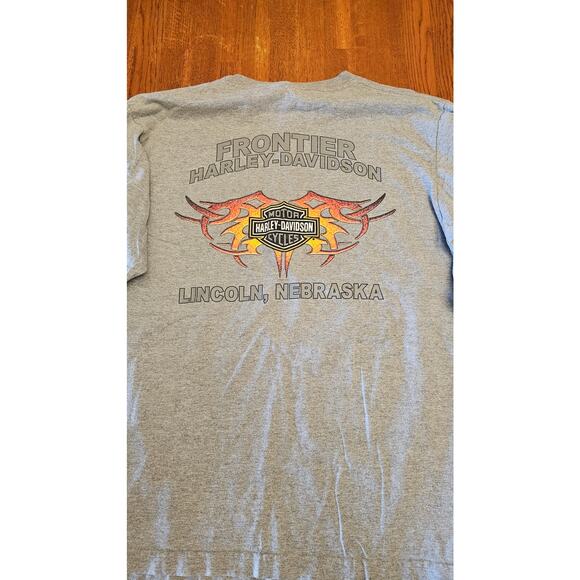 Y2K Harley Davidson skull with flames long sleeve size large shirt Lincoln, ND - Picture 3 of 3
